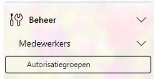 Beheer medewerker autorisatiegroepen